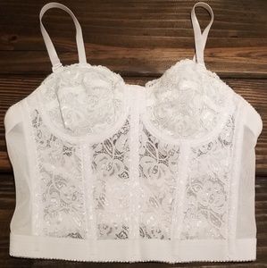 White Crop Corset Top